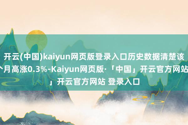 开云(中国)kaiyun网页版登录入口历史数据清楚该基金近1个月高涨0.3%-Kaiyun网页版·「中国」开云官方网站 登录入口