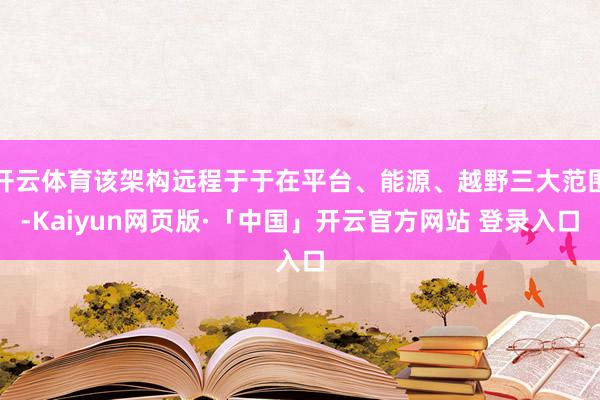 开云体育该架构远程于于在平台、能源、越野三大范围-Kaiyun网页版·「中国」开云官方网站 登录入口