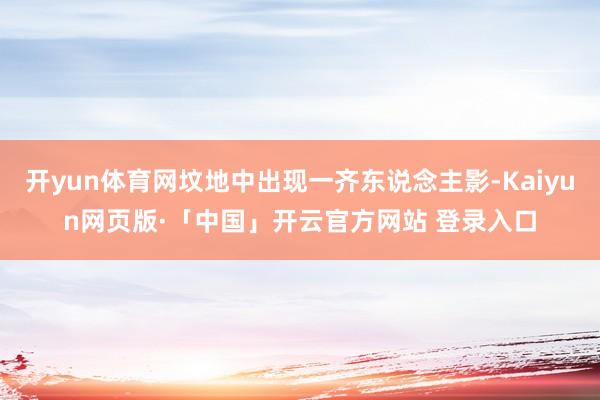 开yun体育网坟地中出现一齐东说念主影-Kaiyun网页版·「中国」开云官方网站 登录入口