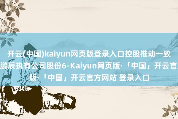 开云(中国)kaiyun网页版登录入口控股推动一致举止东谈主宁波鹏辰执有公司股份6-Kaiyun网页版·「中国」开云官方网站 登录入口