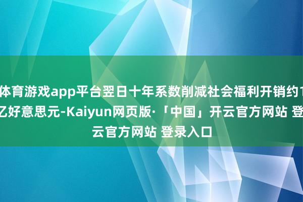 体育游戏app平台翌日十年系数削减社会福利开销约1.35万亿好意思元-Kaiyun网页版·「中国」开云官方网站 登录入口