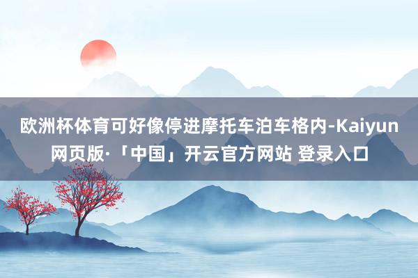 欧洲杯体育可好像停进摩托车泊车格内-Kaiyun网页版·「中国」开云官方网站 登录入口