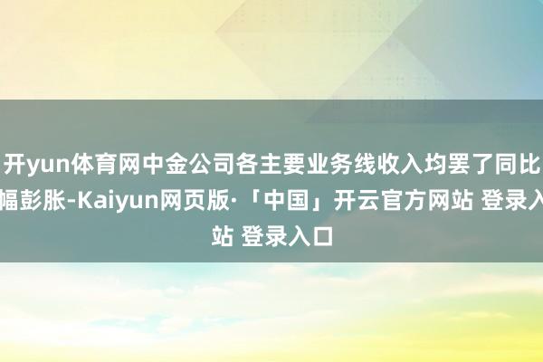 开yun体育网中金公司各主要业务线收入均罢了同比大幅彭胀-Kaiyun网页版·「中国」开云官方网站 登录入口