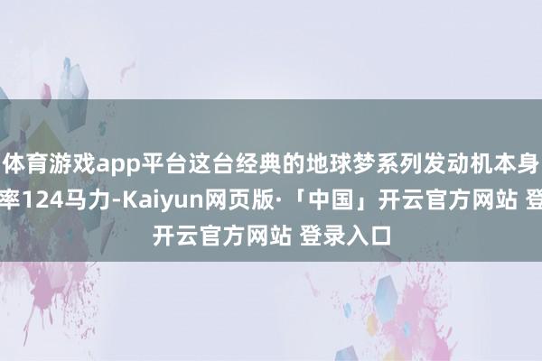 体育游戏app平台这台经典的地球梦系列发动机本身输出功率124马力-Kaiyun网页版·「中国」开云官方网站 登录入口