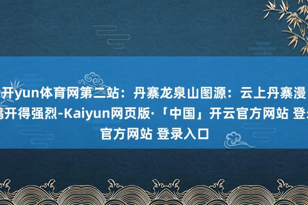 开yun体育网第二站：丹寨龙泉山图源：云上丹寨漫山杜鹃开得强烈-Kaiyun网页版·「中国」开云官方网站 登录入口